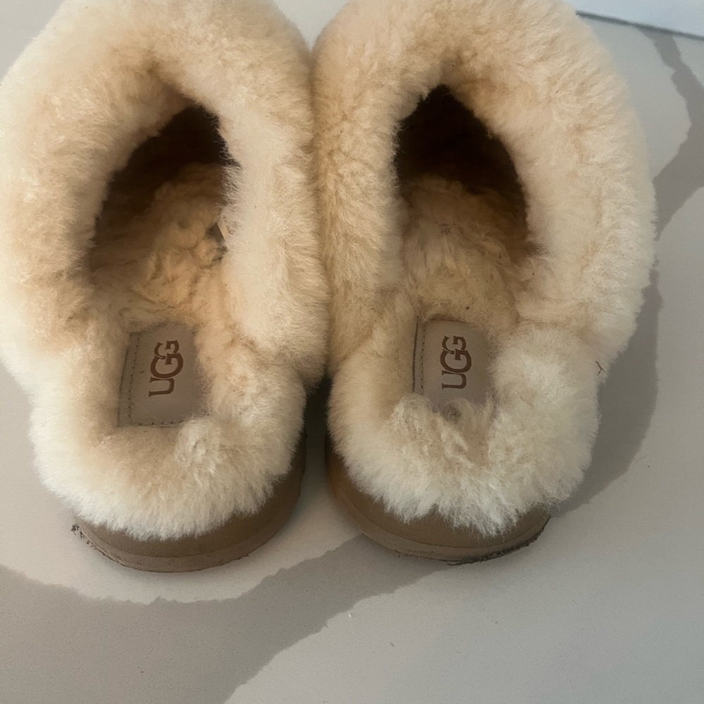 UGG DISQUETTE SLIDE CHESTNUT SHEARLING CUFF SANDALS US 7 - Picture 4 of 9